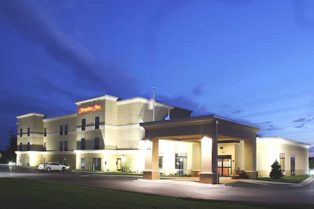 Hotel Exterior with Blue Sky