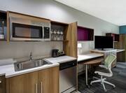 Studio Suite Kitchen, Work Desk and TV