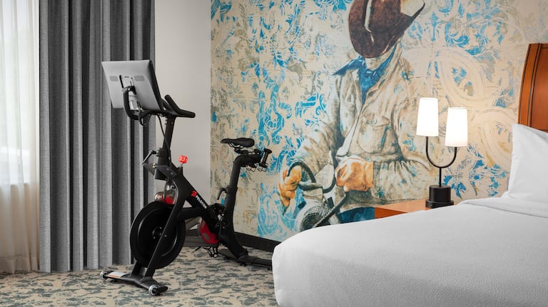 King Bed With Peloton Bike