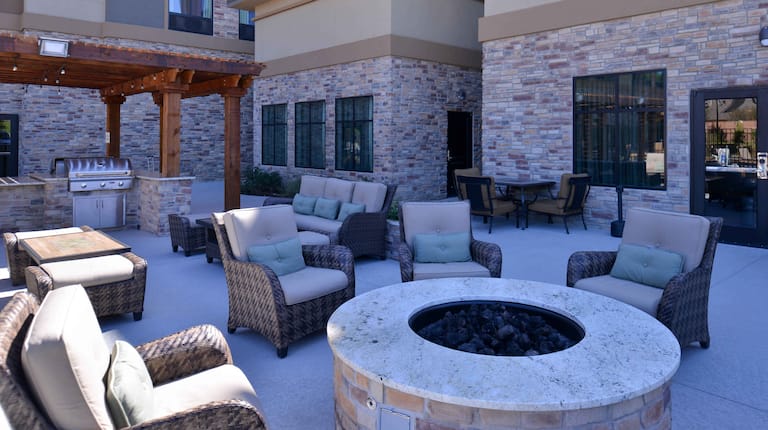 Outdoor Seating Area by Firepit