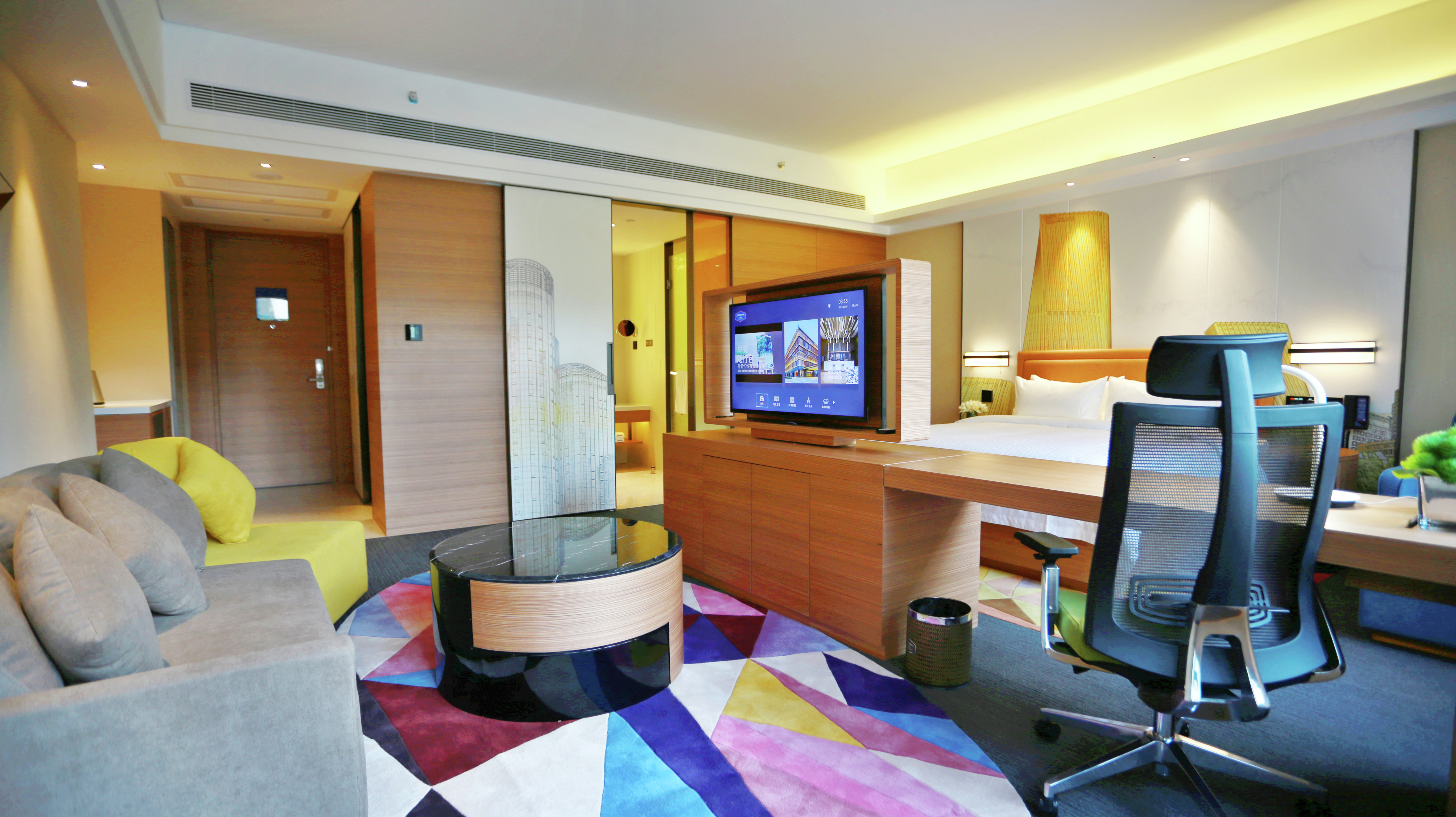 Suite with Lounge Area, Work Desk, and HDTV