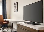 TV and Work Desk Area