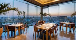 Piso 7 Restaurant with City View at Sunset