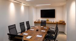 Boardroom with HDTV and Seating for Eight Guests
