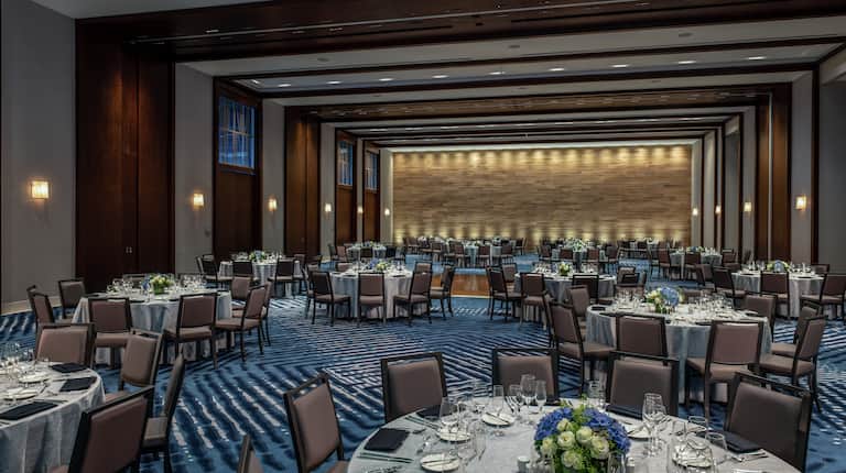 Salón de fiestas Grand Midtown, disposición para banquetes