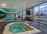 indoor swimming pool and hot tub