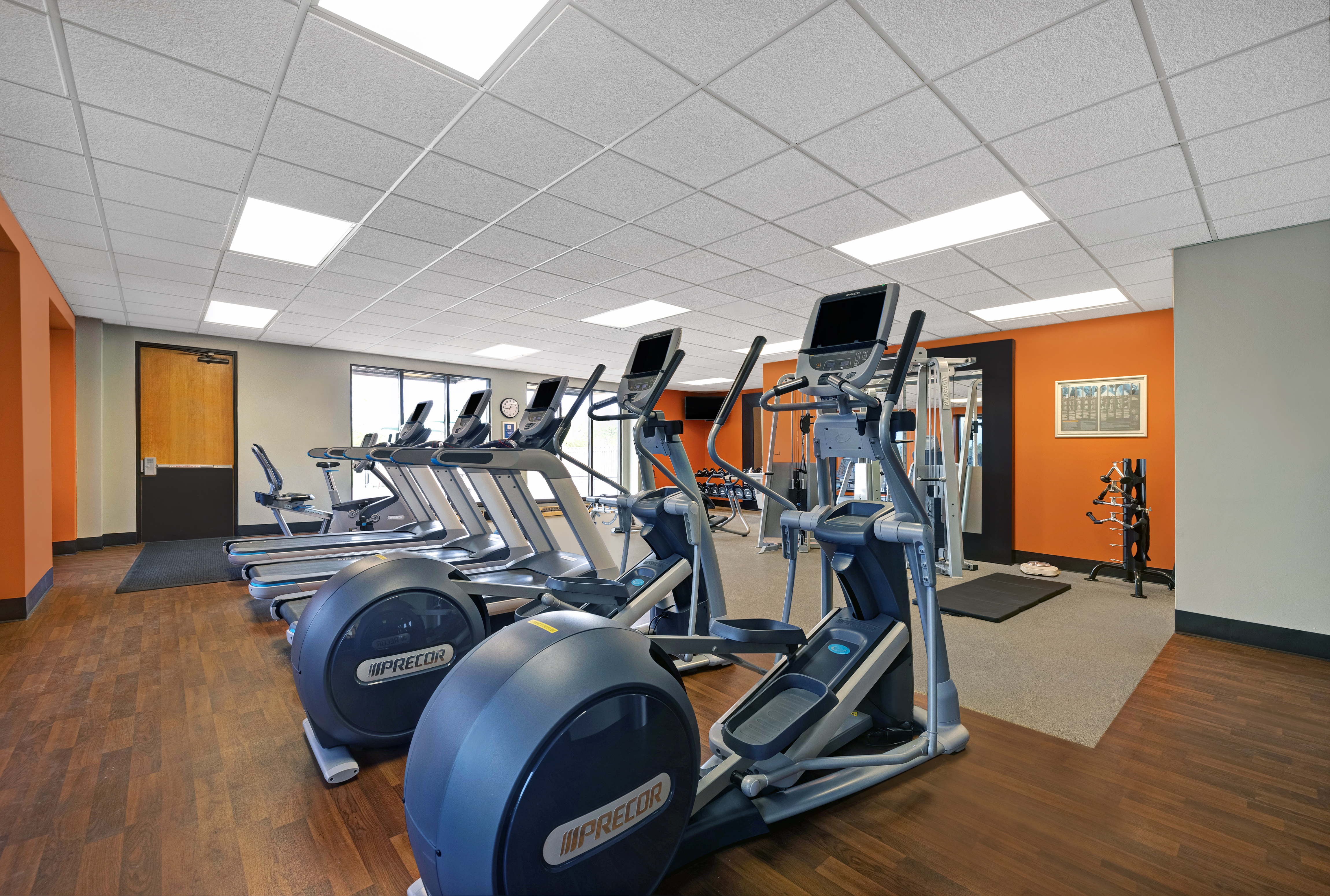 Fitness Room with Exercise Bikes and Treadmills