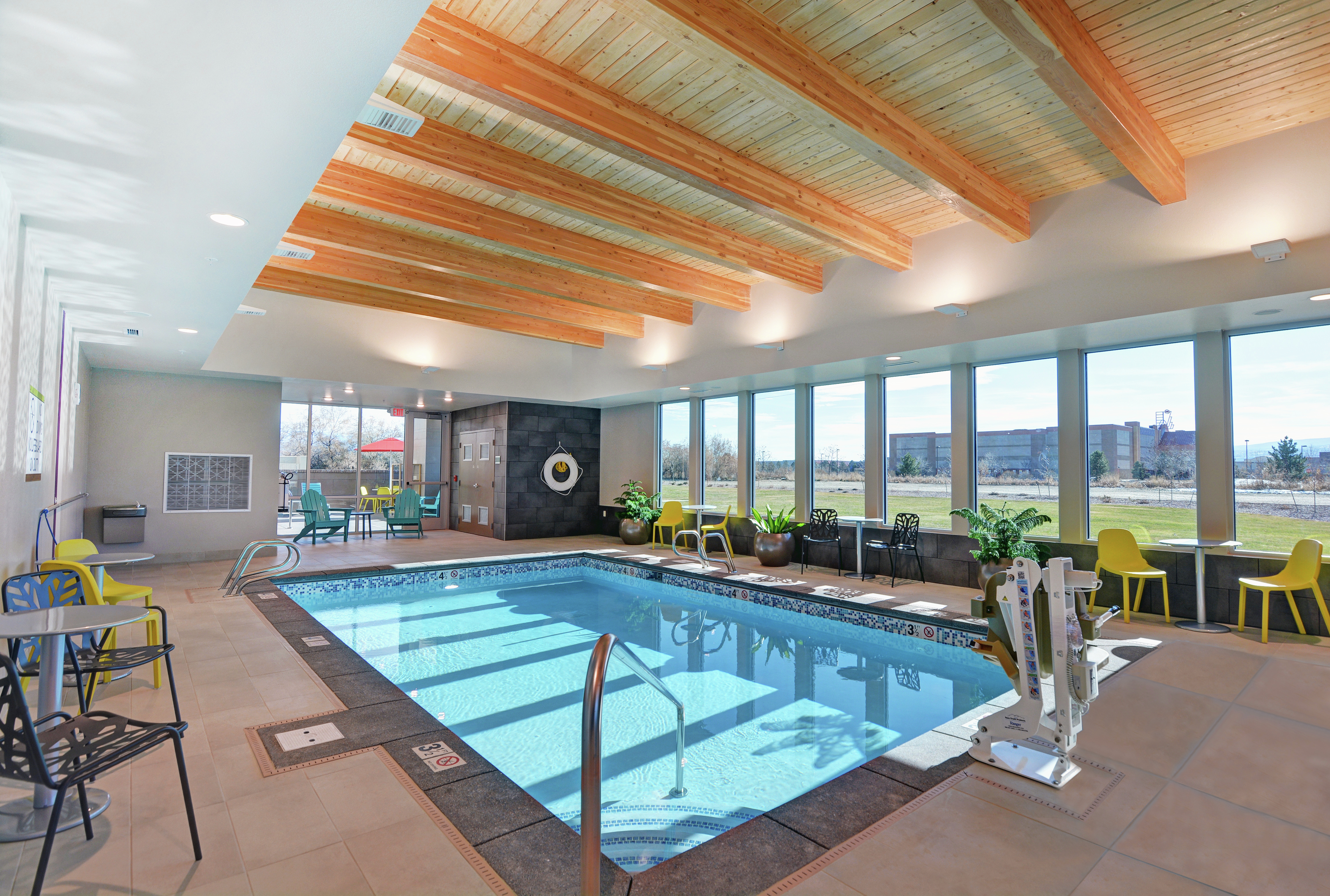 Indoor Pool and Lounge Area