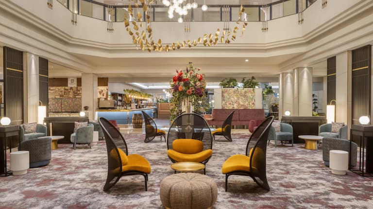 Lobby area with comfortable seating