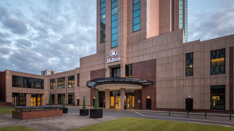 Hilton Hotel Exterior and Entrance