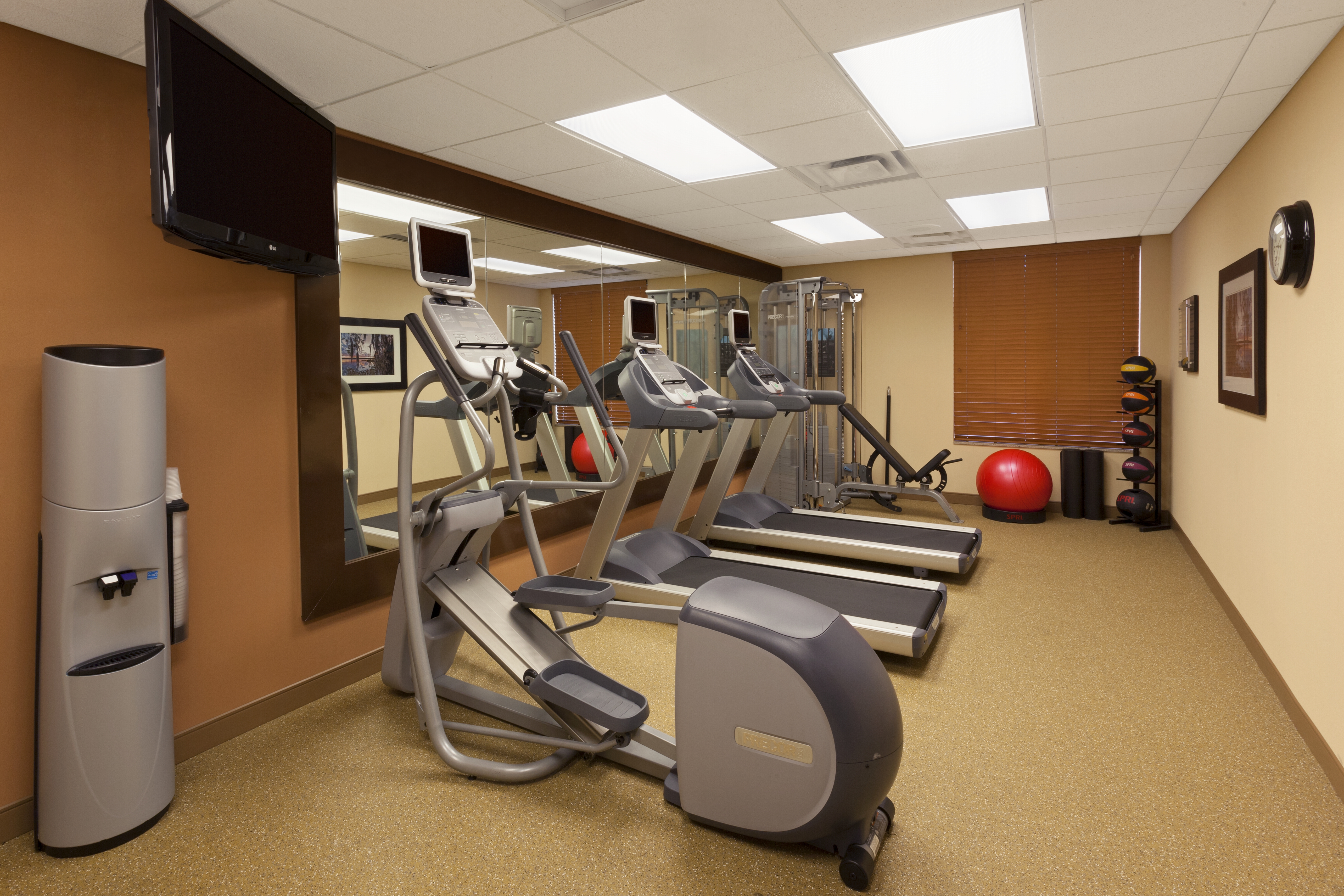 Fitness center equipment treadmills and elliptical