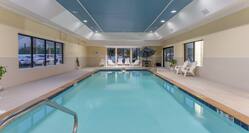Indoor pool with chair