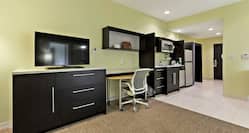 King Suite Kitchenette and Working Wall