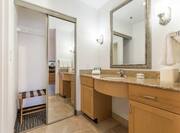 Homewood Suites by Hilton Greenville Hotel, SC - Bathroom Vanity and Closet