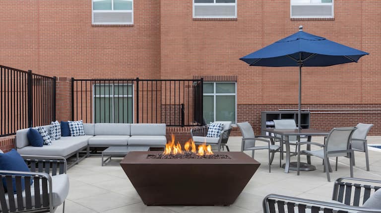 Outdoor Patio With Firepit