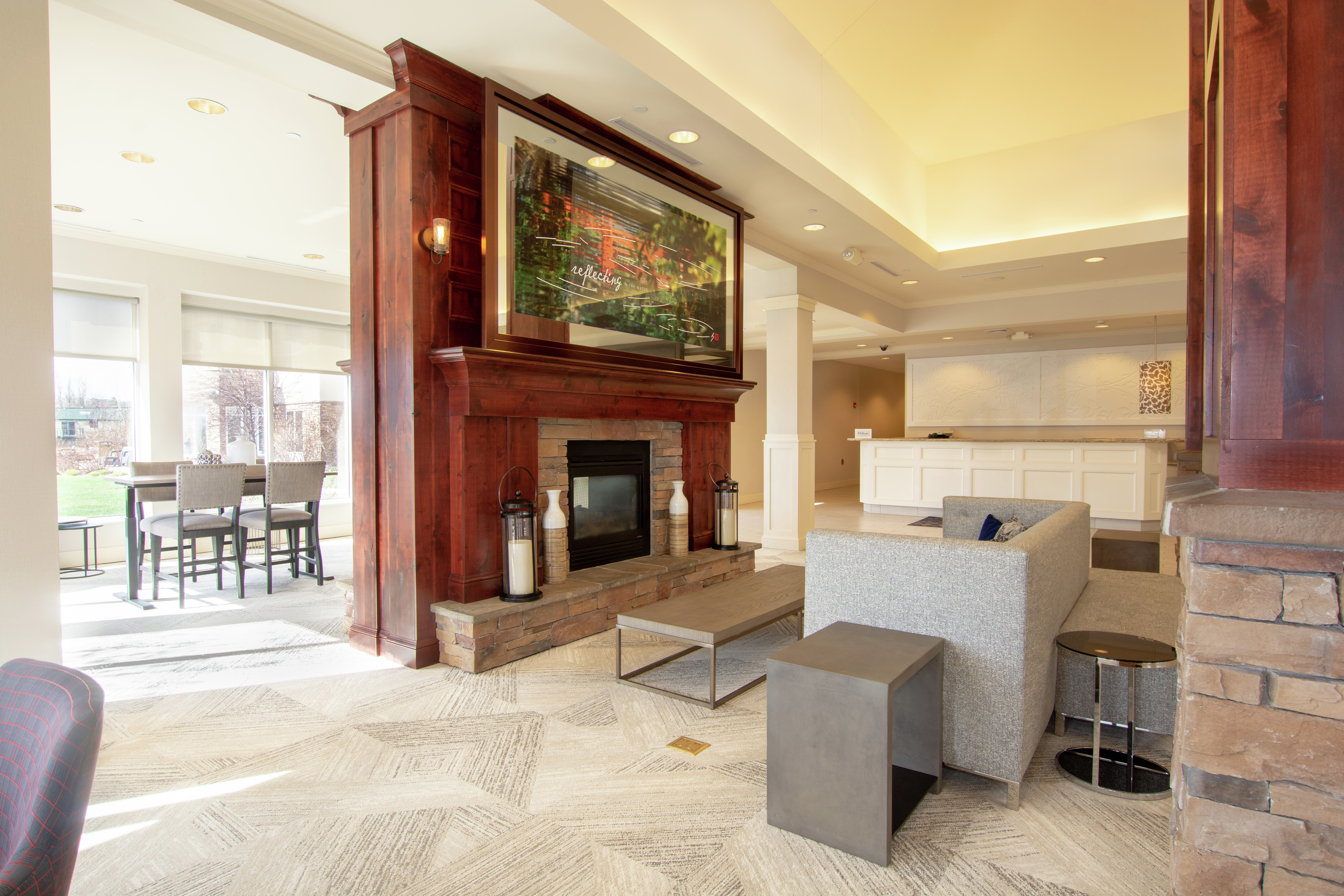 Lobby Seating And Fireplace