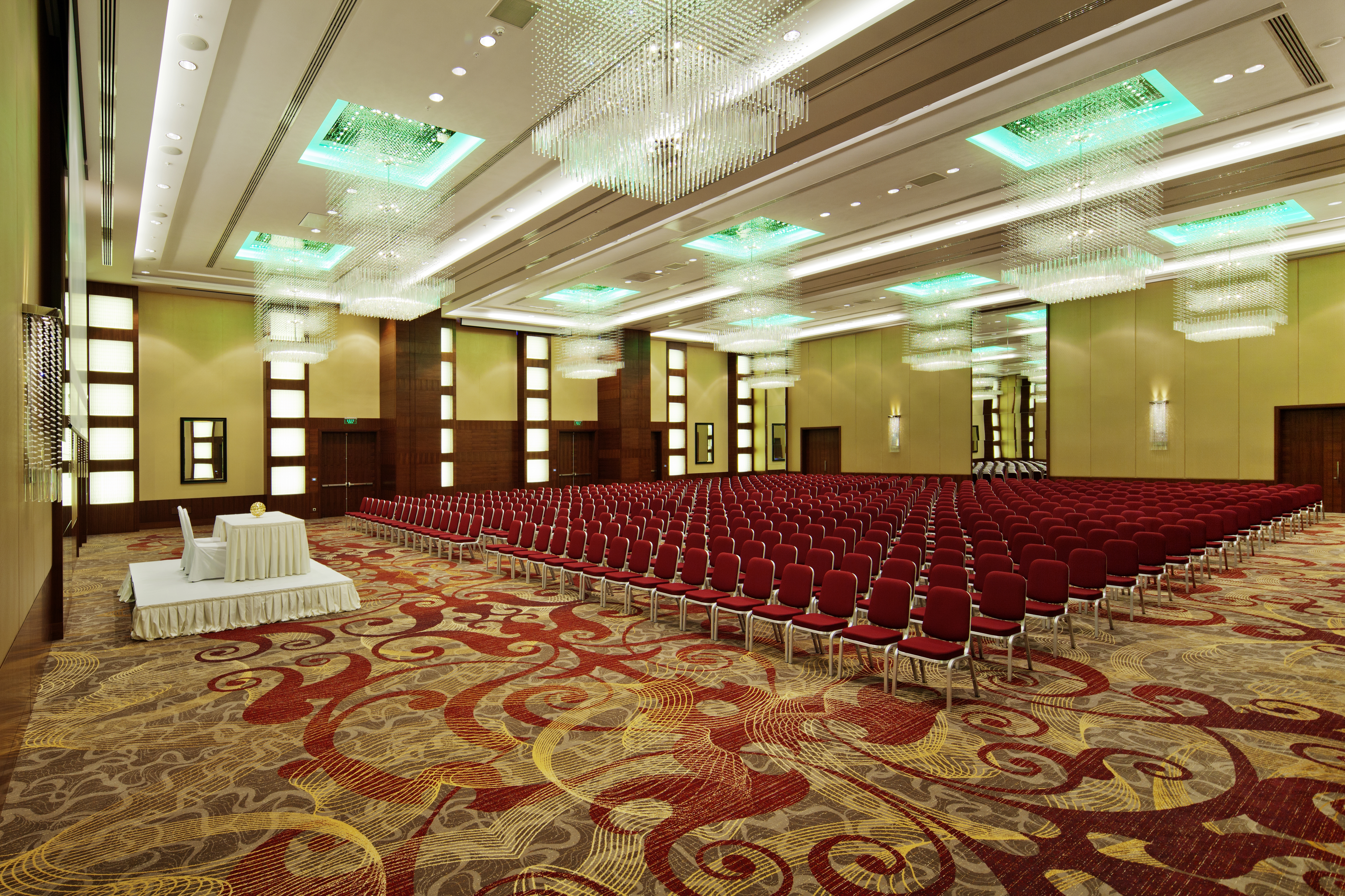 Rows of Chairs in Ballroom