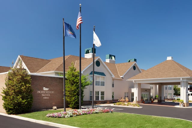 Hotel Exterior and Flagpoles
