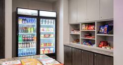 Snack shop with fridges and snacks