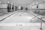 Indoor pool with loungers