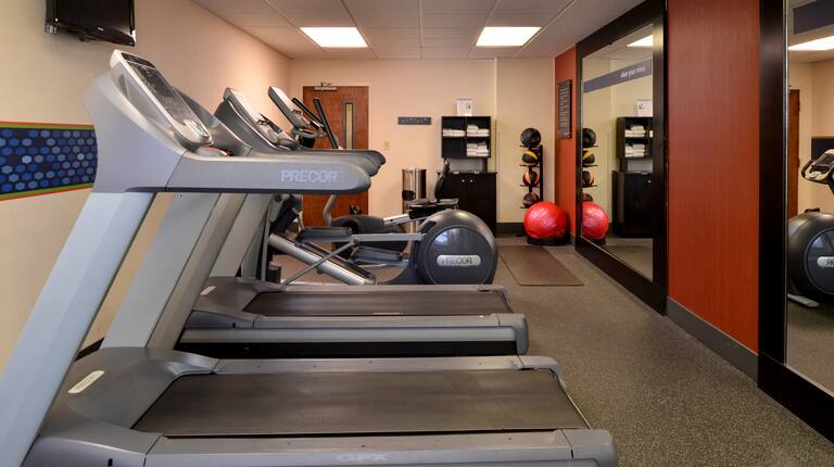 treadmills in fitness center