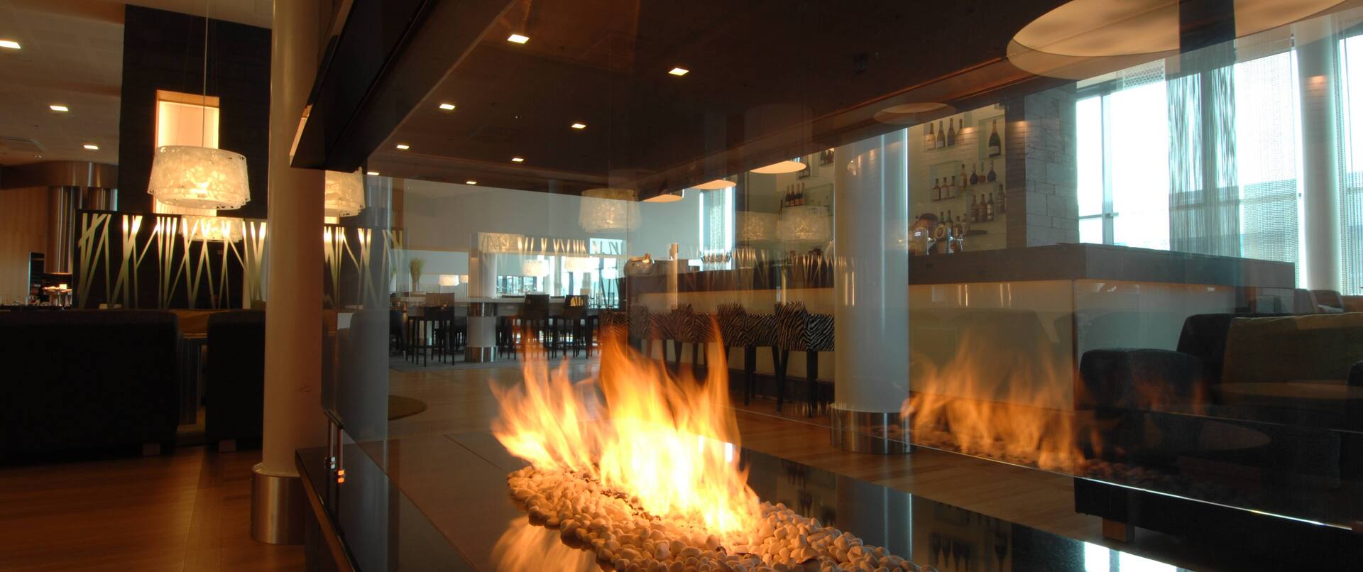 Restaurant Gui with Open Fireplace