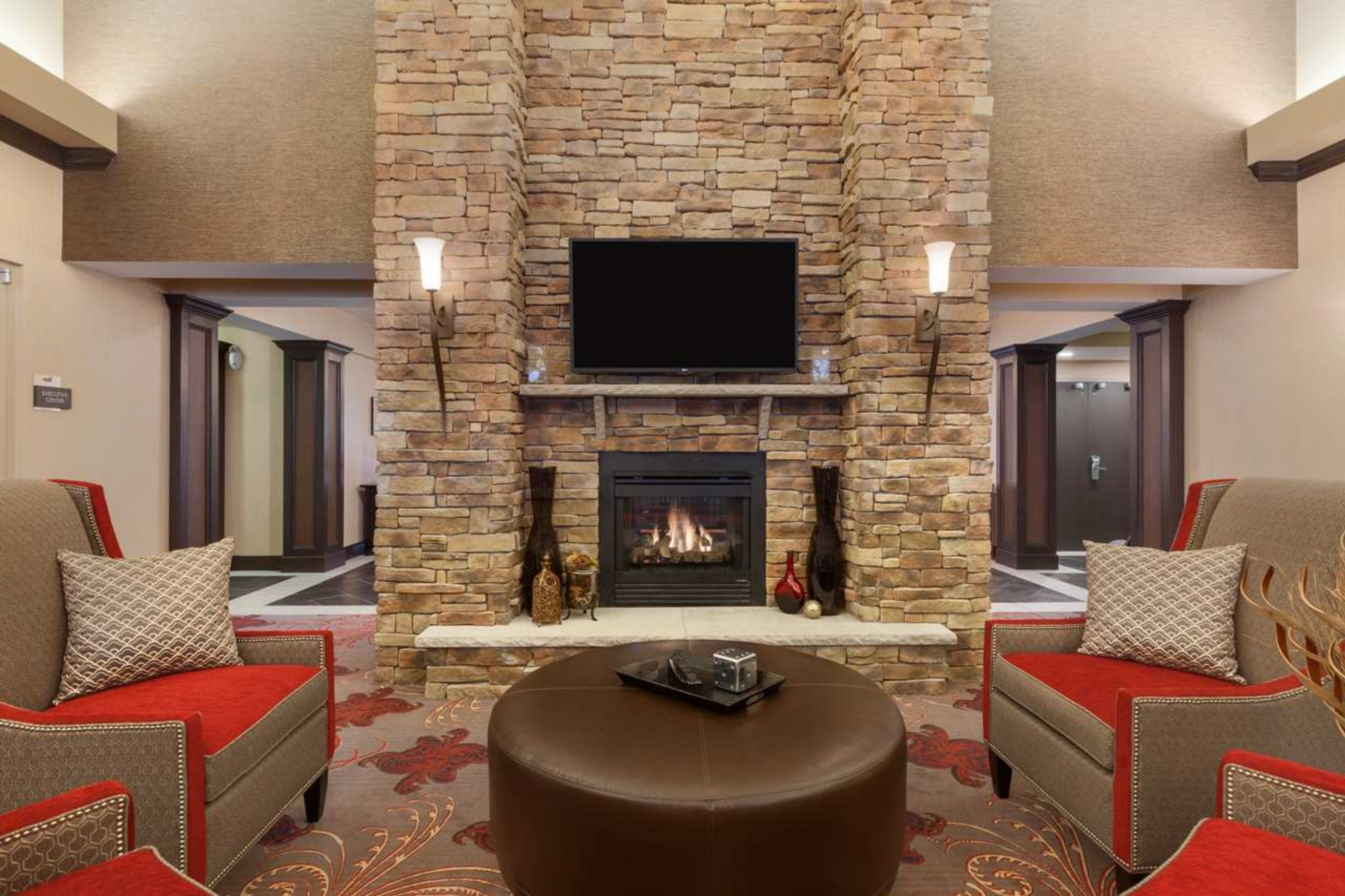 Lodge Sitting Area Near Fireplace