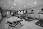 fitness center with exercise machines