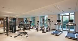 Weights and Treadmills in Fitness Center