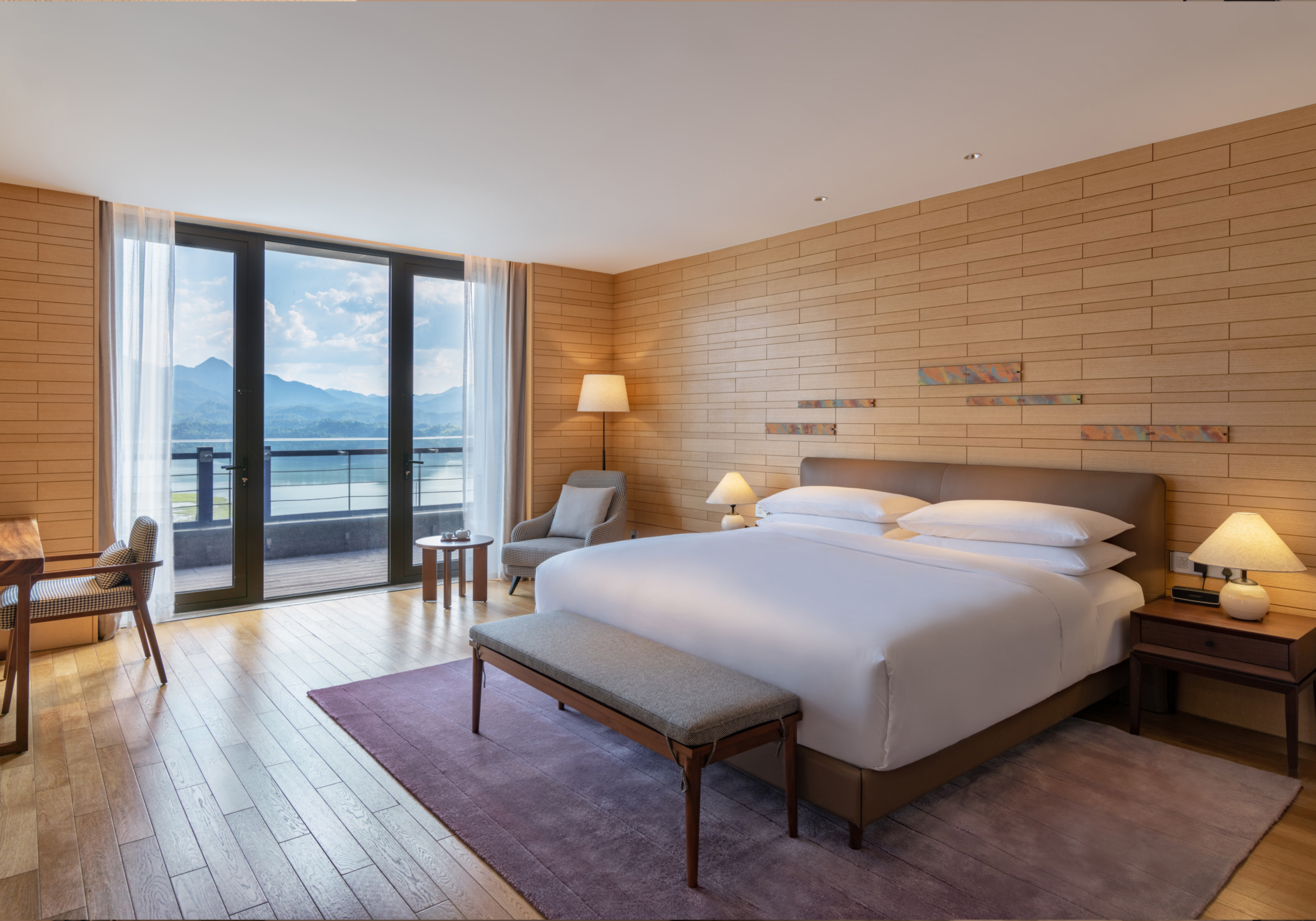 Two Bedroom Presidential Suite Bedroom with One King Bed and view
