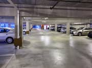 Covered Parking Garage with Cars