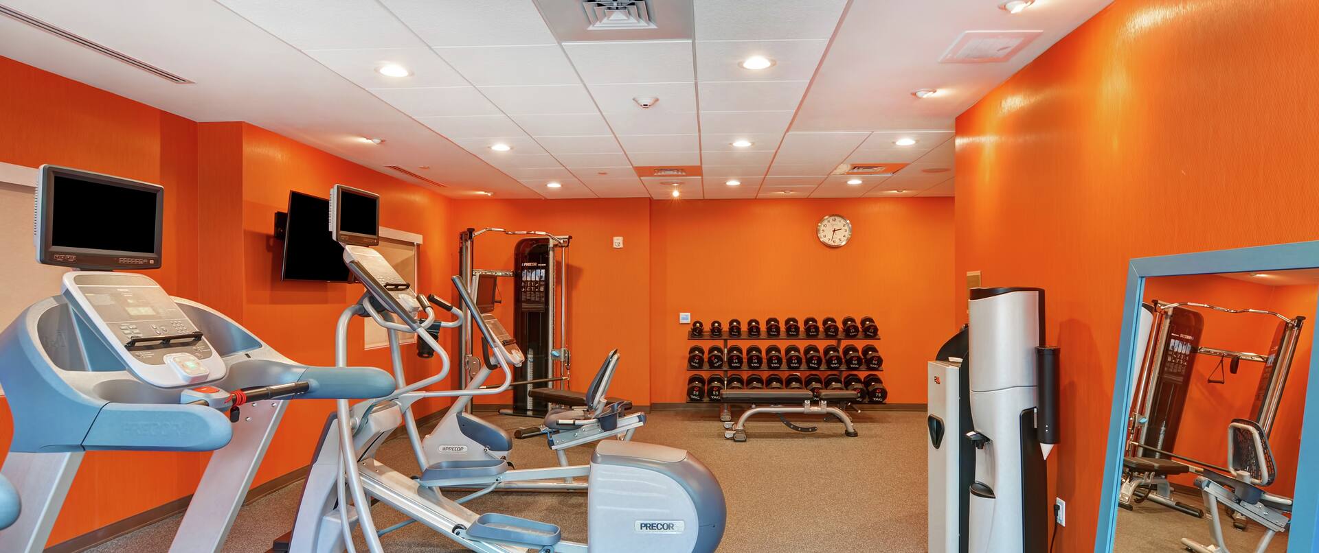 Spin2 Cycle Fitness Center with Elliptical Machine, Treadmill, and Free Weights