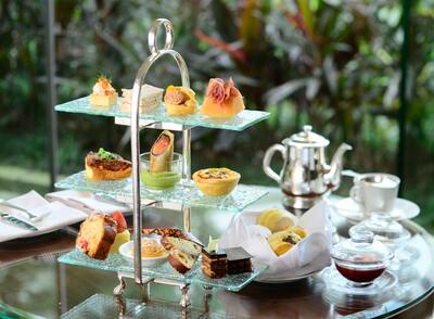 Afternoon tea offerings from Conrad Hong Kong