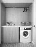 Máquina de lavar roupa e instalações de serviços públicos