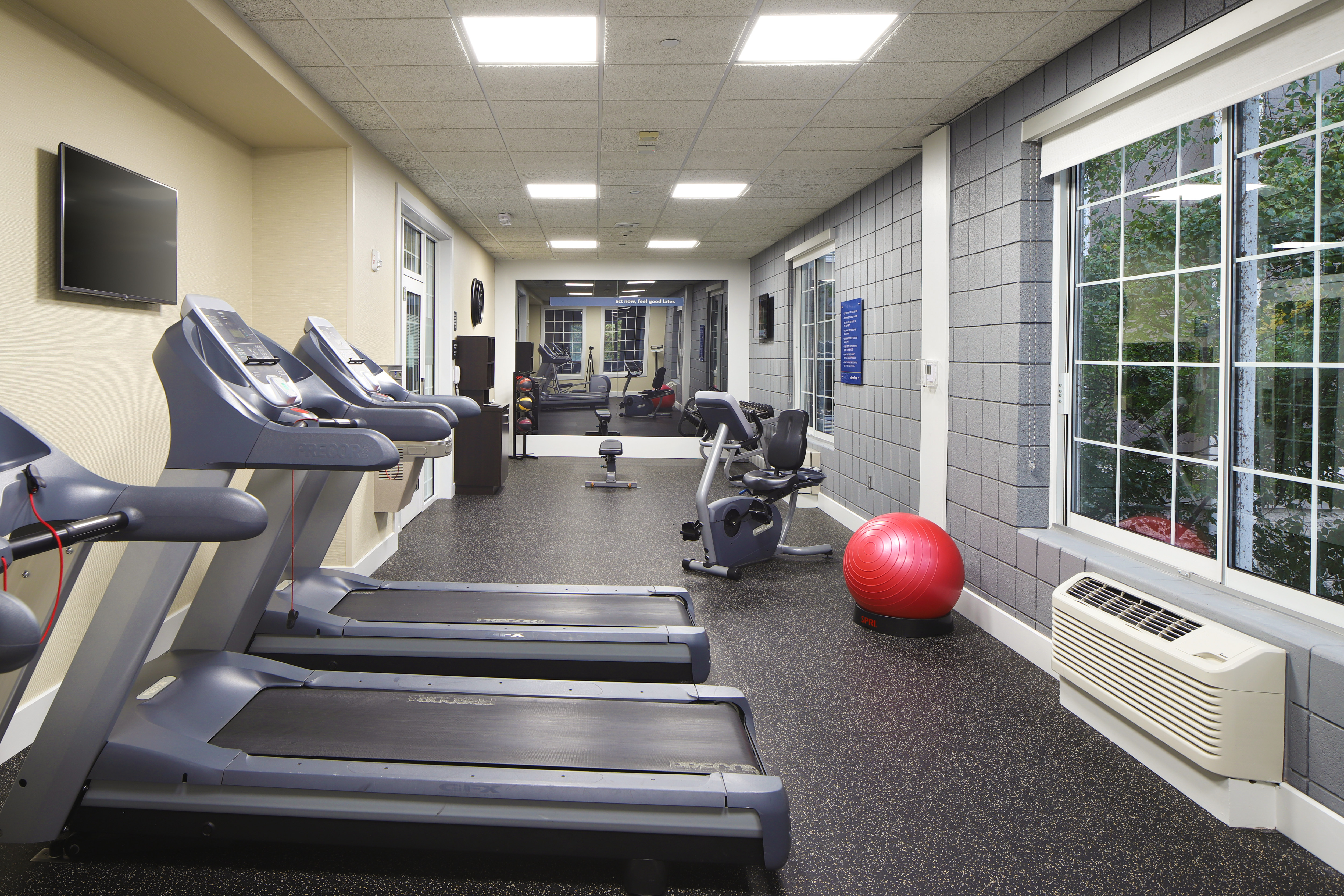 Fitness Center with Treadmills Exercise Bike and HDTV