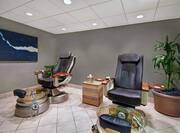 Spa pedicure chairs and foot baths