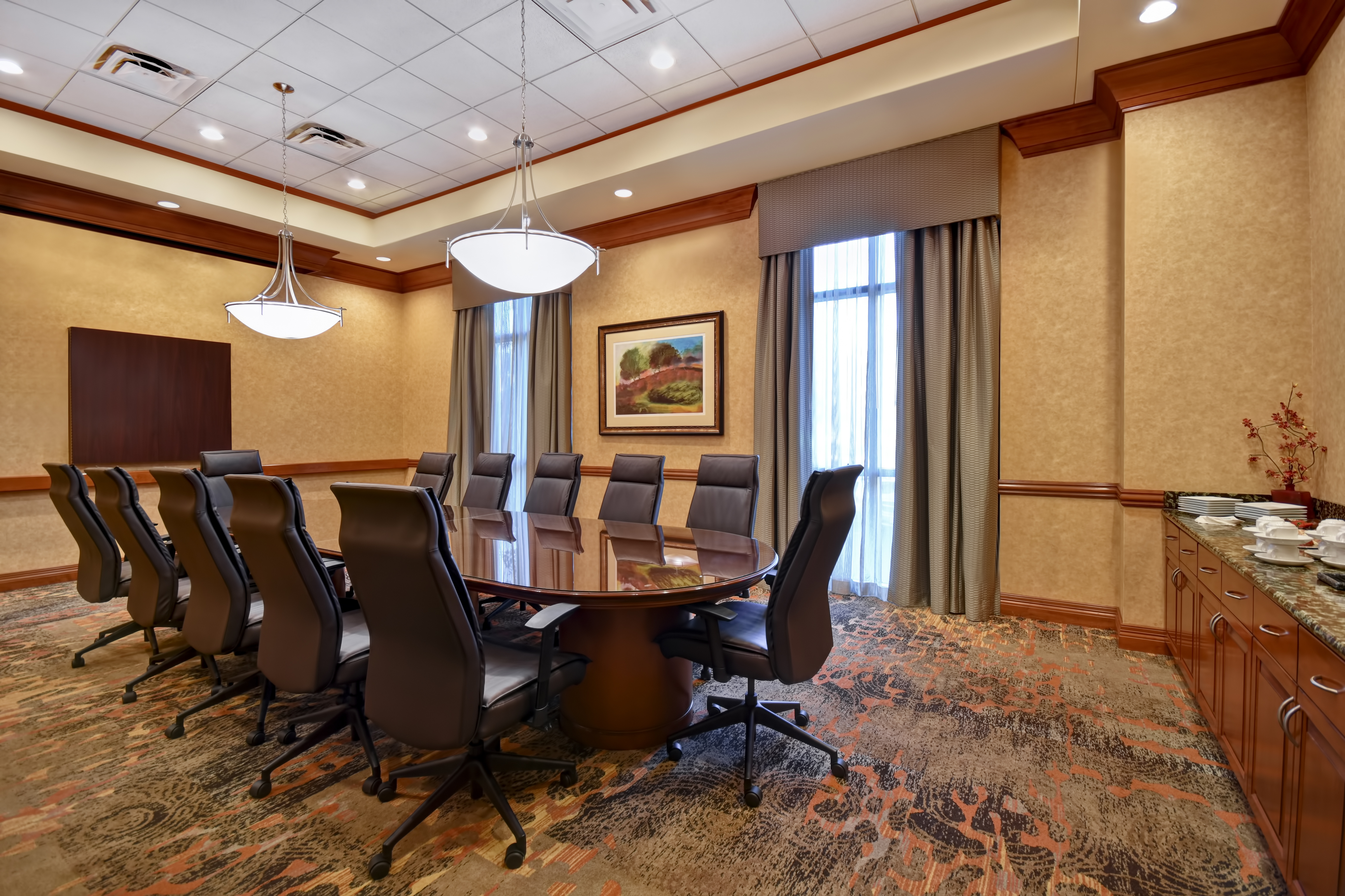 View of Executive Boardroom with HDTV