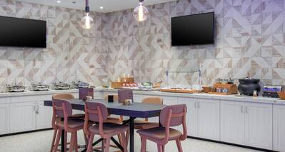 Breakfast Serving Area with HDTVs