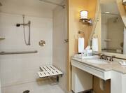 Mobility Accessible Bathroom with Shower and Seat