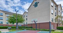 On-Site Sport Court and Hotel Exterior