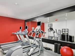 Fitness Center with Equipment and Exercise Ball