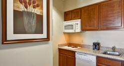 Suite Kitchen with Microwave and Dishwasher
