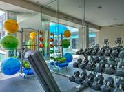 Fitness center weights area