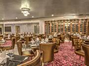 Brasserie dining area with tables and chairs