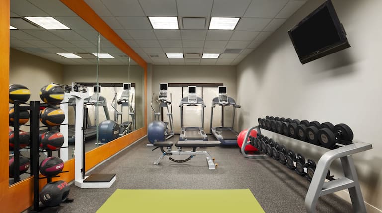 Fitness Center with Weight Machines and Cardio Equipment 