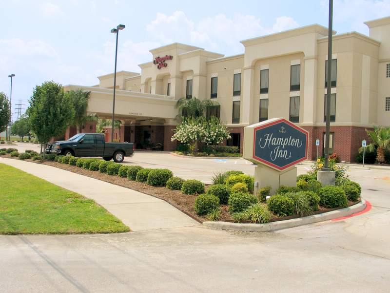 Hotel Exterior With Signage