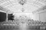Seating set up for wedding in the Veranda