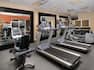Fitness Center With Large Mirrors, Cardio Equipment TV, Free Weights, and Exercise Ball