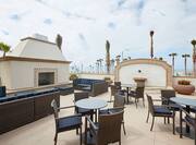 Coastal Terrace with Round Tables