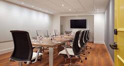 Angle View of Sharktank Boardroom with HDTV